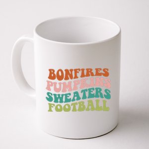 Bonfires Pumpkins Sweaters Football Fall Season Coffee Mug