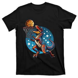 Basketball Player Trex Dinosaur T-Shirt