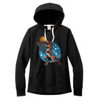 Basketball Player Trex Dinosaur Women's Fleece Hoodie