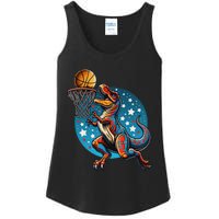 Basketball Player Trex Dinosaur Ladies Essential Tank