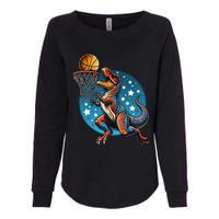 Basketball Player Trex Dinosaur Womens California Wash Sweatshirt