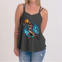 Basketball Player Trex Dinosaur Women's Strappy Tank