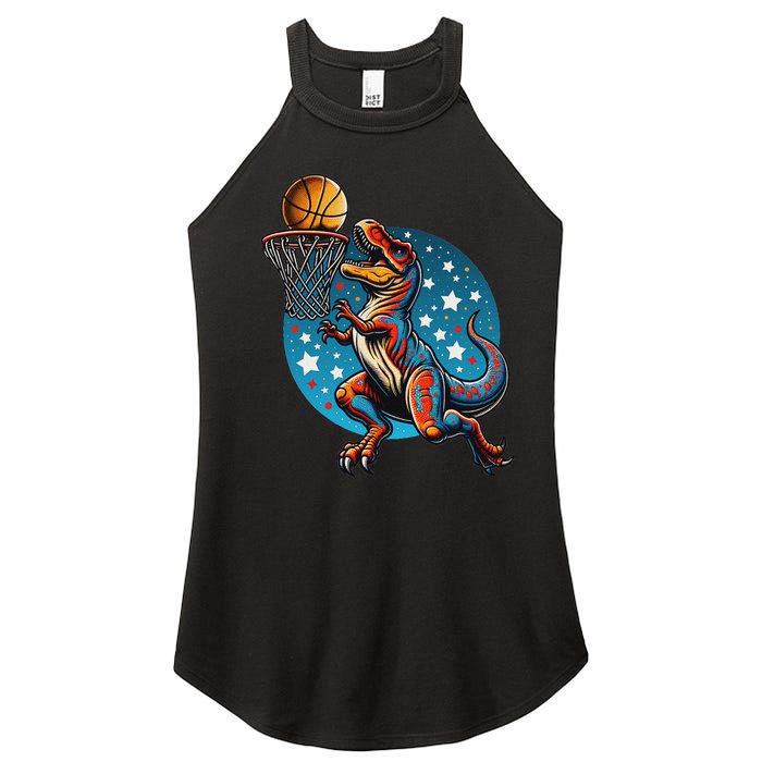 Basketball Player Trex Dinosaur Women's Perfect Tri Rocker Tank