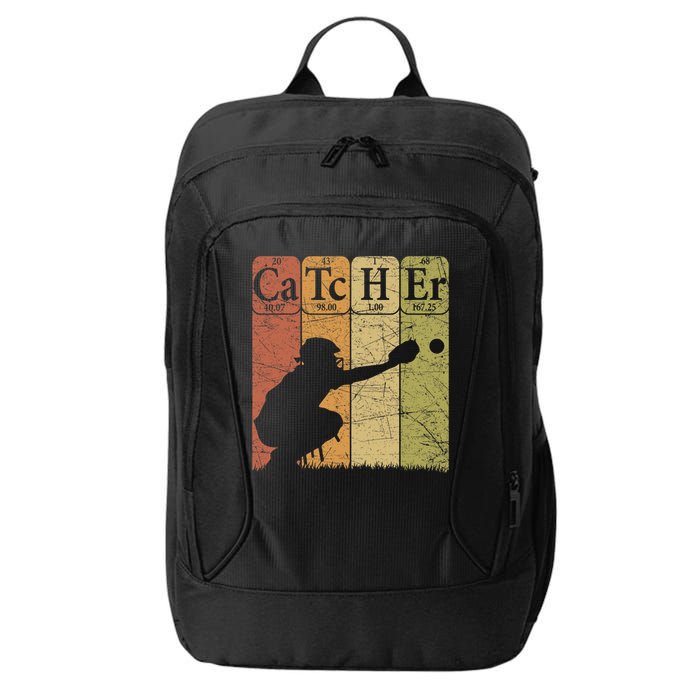 Baseball Periodic Table Elements Nerd Baseball Catcher Retro City Backpack