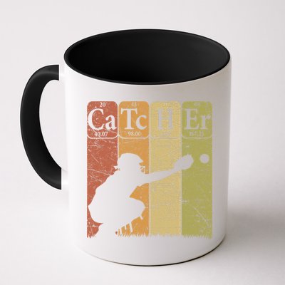 Baseball Periodic Table Elements Nerd Baseball Catcher Retro Mug