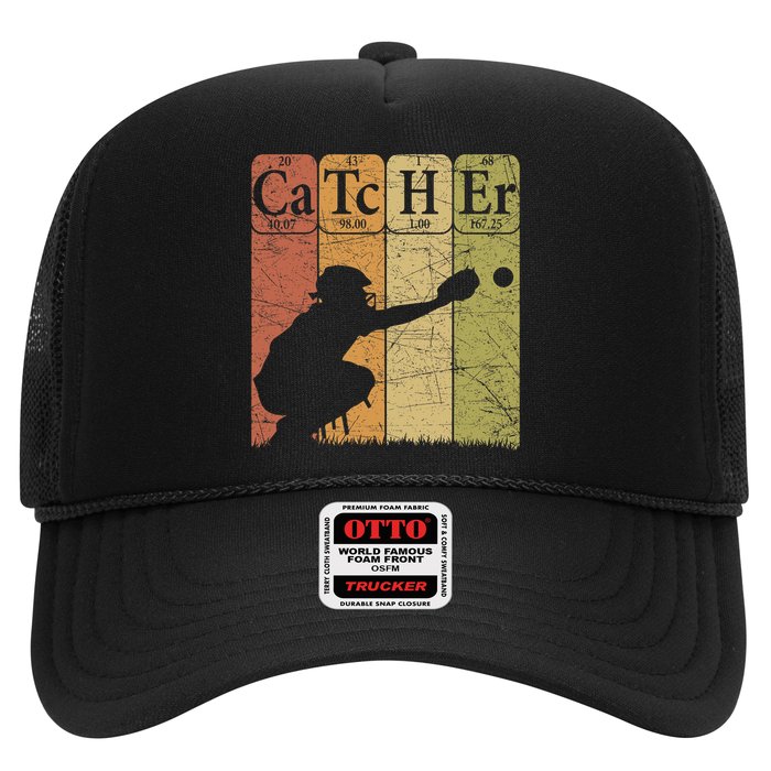 Baseball Periodic Table Elements Nerd Baseball Catcher Retro Hat