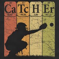 Baseball Periodic Table Elements Nerd Baseball Catcher Retro Hat