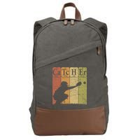 Baseball Periodic Table Elements Nerd Baseball Catcher Retro Cotton Canvas Backpack