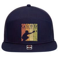 Baseball Periodic Table Elements Nerd Baseball Catcher Retro 7 Panel Mesh Trucker Snapback Hat