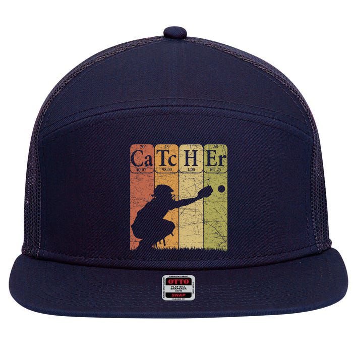 Baseball Periodic Table Elements Nerd Baseball Catcher Retro 7 Panel Mesh Trucker Snapback Hat
