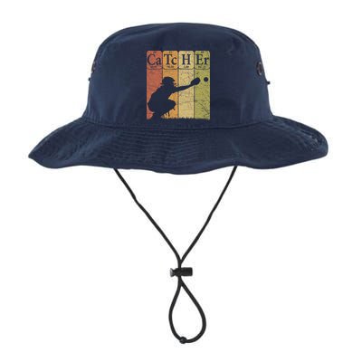 Baseball Periodic Table Elements Nerd Baseball Catcher Retro Bucket Hat