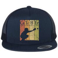 Baseball Periodic Table Elements Nerd Baseball Catcher Retro Flat Bill Trucker Hat