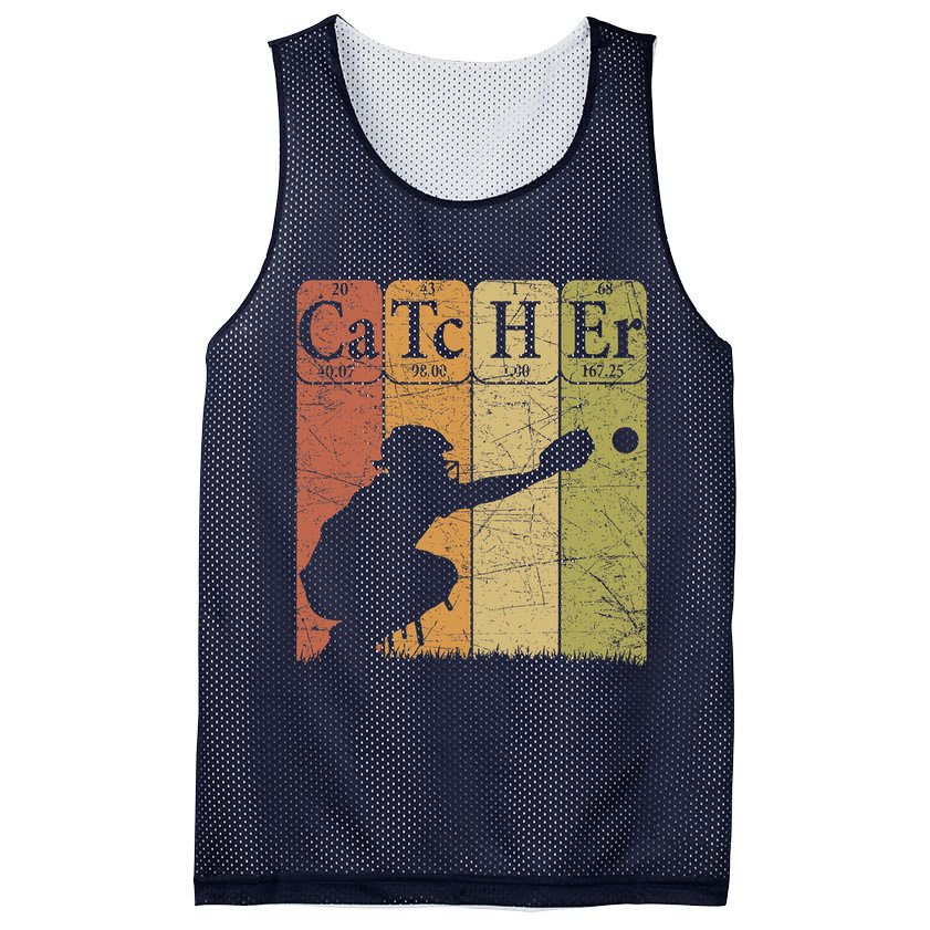 Baseball Periodic Table Elements Nerd Baseball Catcher Retro Mesh Reversible Basketball Jersey Tank