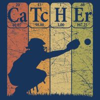 Baseball Periodic Table Elements Nerd Baseball Catcher Retro Kids Sweatshirt
