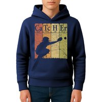 Baseball Periodic Table Elements Nerd Baseball Catcher Retro Kids Hoodie
