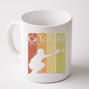 Baseball Periodic Table Elements Nerd Baseball Catcher Retro Coffee Mug