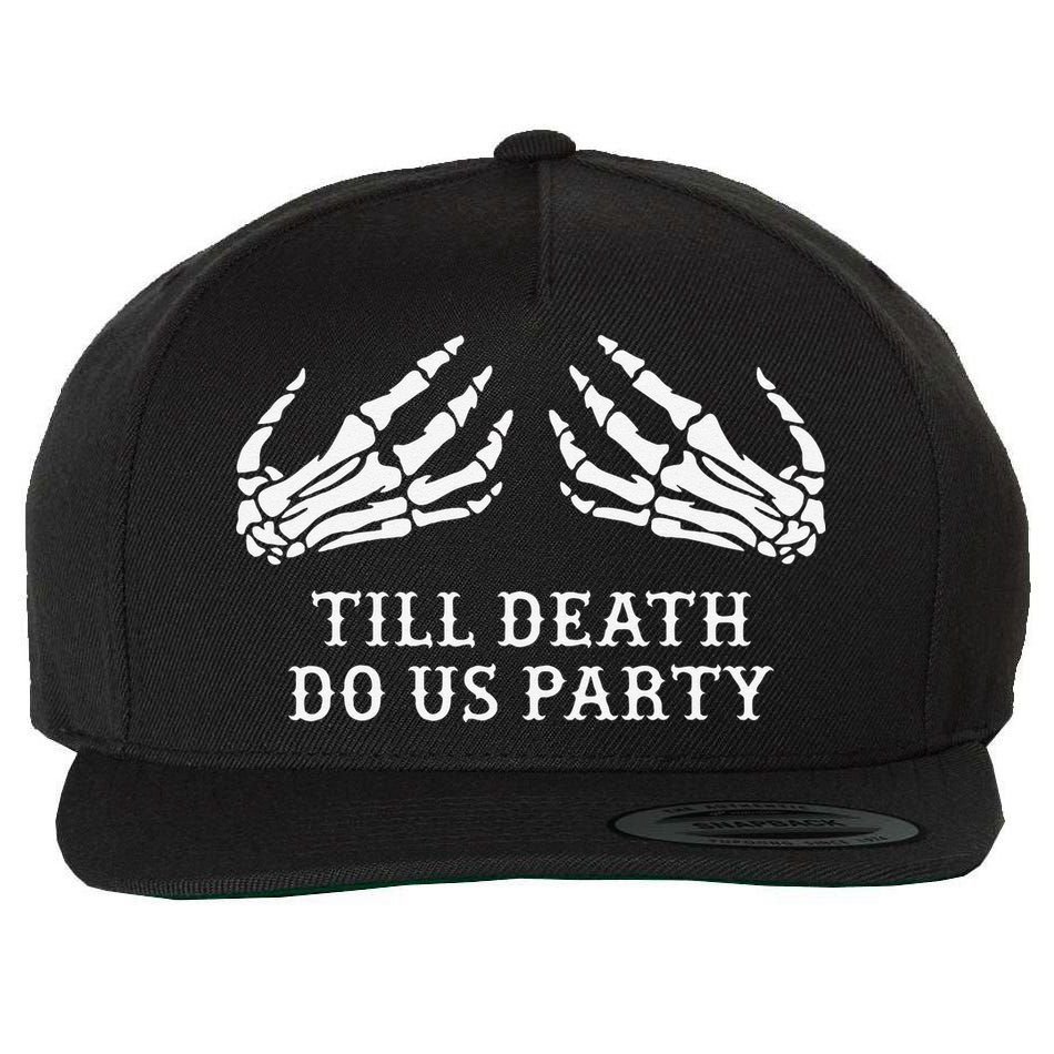 Bachelorette Party Till Death Do Us Party Halloween Wool Snapback Cap