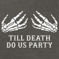 Bachelorette Party Till Death Do Us Party Halloween Cotton Canvas Backpack