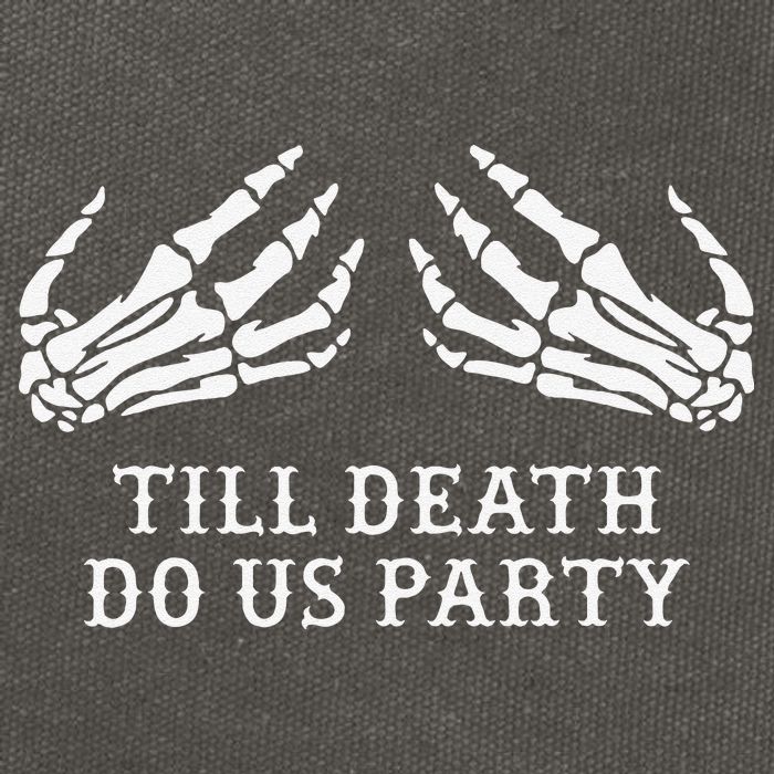 Bachelorette Party Till Death Do Us Party Halloween Cotton Canvas Backpack