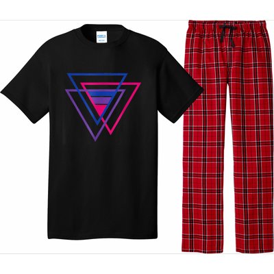 Bi Pride Triangle Shirt, BiSexual Pride Gift, Bi Flag Tee Pajama Set