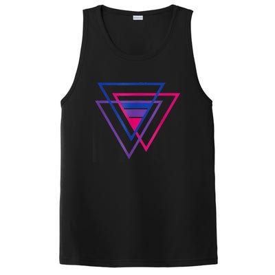 Bi Pride Triangle Shirt, BiSexual Pride Gift, Bi Flag Tee PosiCharge Competitor Tank