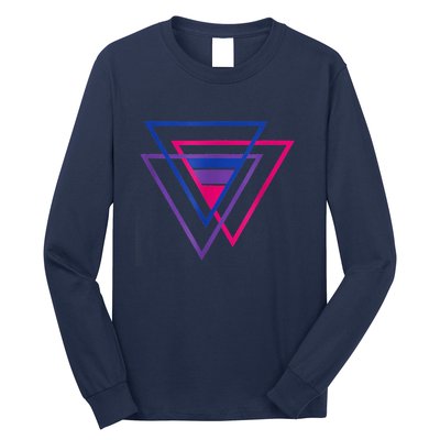 Bi Pride Triangle Shirt, BiSexual Pride Gift, Bi Flag Tee Long Sleeve Shirt