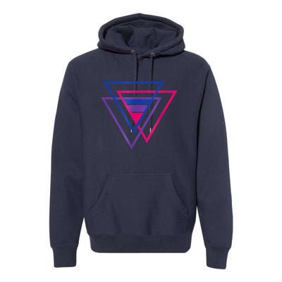 Bi Pride Triangle Shirt, BiSexual Pride Gift, Bi Flag Tee Premium Hoodie