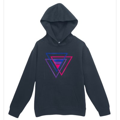 Bi Pride Triangle Shirt, BiSexual Pride Gift, Bi Flag Tee Urban Pullover Hoodie