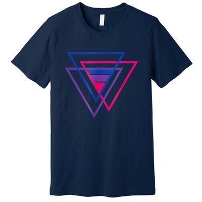 Bi Pride Triangle Shirt, BiSexual Pride Gift, Bi Flag Tee Premium T-Shirt