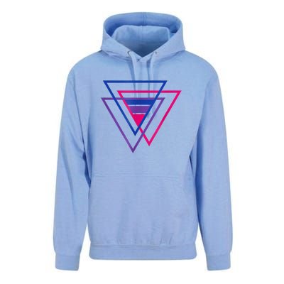 Bi Pride Triangle Shirt, BiSexual Pride Gift, Bi Flag Tee Unisex Surf Hoodie