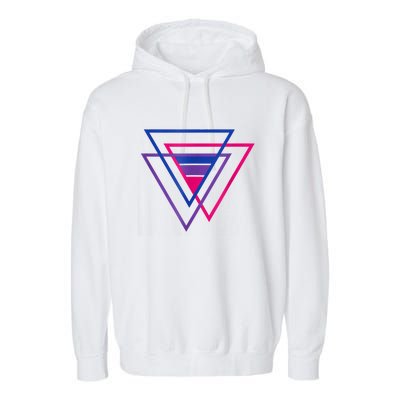 Bi Pride Triangle Shirt, BiSexual Pride Gift, Bi Flag Tee Garment-Dyed Fleece Hoodie