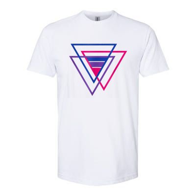 Bi Pride Triangle Shirt, BiSexual Pride Gift, Bi Flag Tee Softstyle CVC T-Shirt