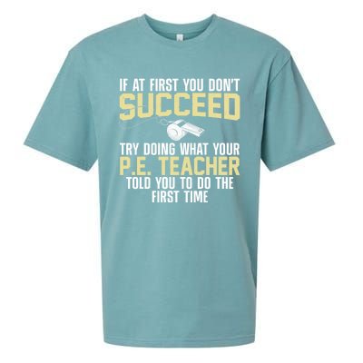 Best Pe Teacher Art Physical Education Teacher Gift Sueded Cloud Jersey T-Shirt