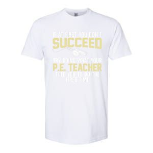 Best Pe Teacher Art Physical Education Teacher Gift Softstyle CVC T-Shirt