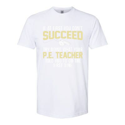 Best Pe Teacher Art Physical Education Teacher Gift Softstyle CVC T-Shirt