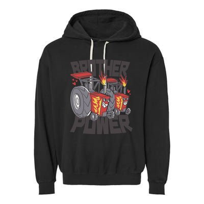 Brother Power Tractor Garment-Dyed Fleece Hoodie