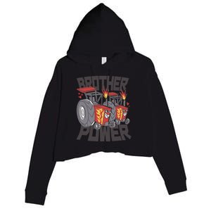 Brother Power Tractor Crop Fleece Hoodie