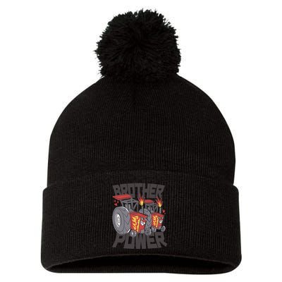 Brother Power Tractor Pom Pom 12in Knit Beanie