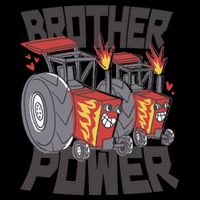 Brother Power Tractor Cropped Pullover Crew