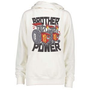 Brother Power Tractor Womens Funnel Neck Pullover Hood