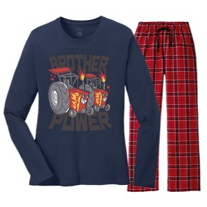 Brother Power Tractor Women's Long Sleeve Flannel Pajama Set 