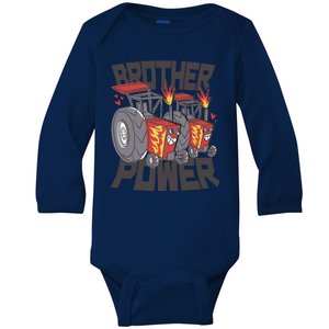 Brother Power Tractor Baby Long Sleeve Bodysuit