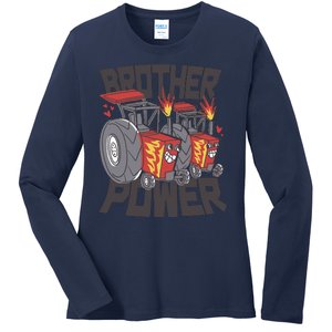 Brother Power Tractor Ladies Long Sleeve Shirt