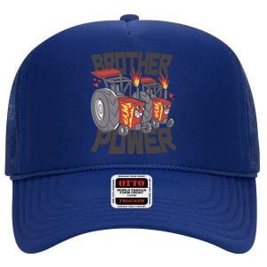 Brother Power Tractor High Crown Mesh Back Trucker Hat