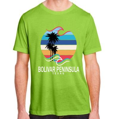 Bolivar Peninsula Texas Beach Surfing Funny Gift Adult ChromaSoft Performance T-Shirt