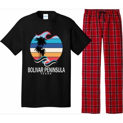 Bolivar Peninsula Texas Beach Surfing Funny Gift Pajama Set