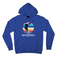 Bolivar Peninsula Texas Beach Surfing Funny Gift Hoodie