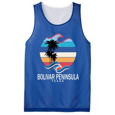 Bolivar Peninsula Texas Beach Surfing Funny Gift Mesh Reversible Basketball Jersey Tank