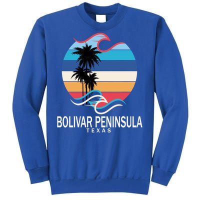 Bolivar Peninsula Texas Beach Surfing Funny Gift Tall Sweatshirt