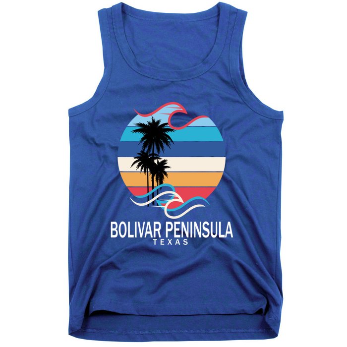 Bolivar Peninsula Texas Beach Surfing Funny Gift Tank Top